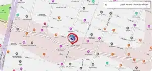 نقشه آموزشگاه زبان سیتاک شعبه بلوار فردوس