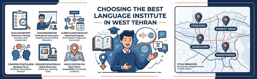 چگونه بهترین آموزشگاه زبان در غرب تهران را انتخاب کنیم؟ | چگونه بهترین آموزشگاه زبان در غرب تهران را انتخاب کنیم؟